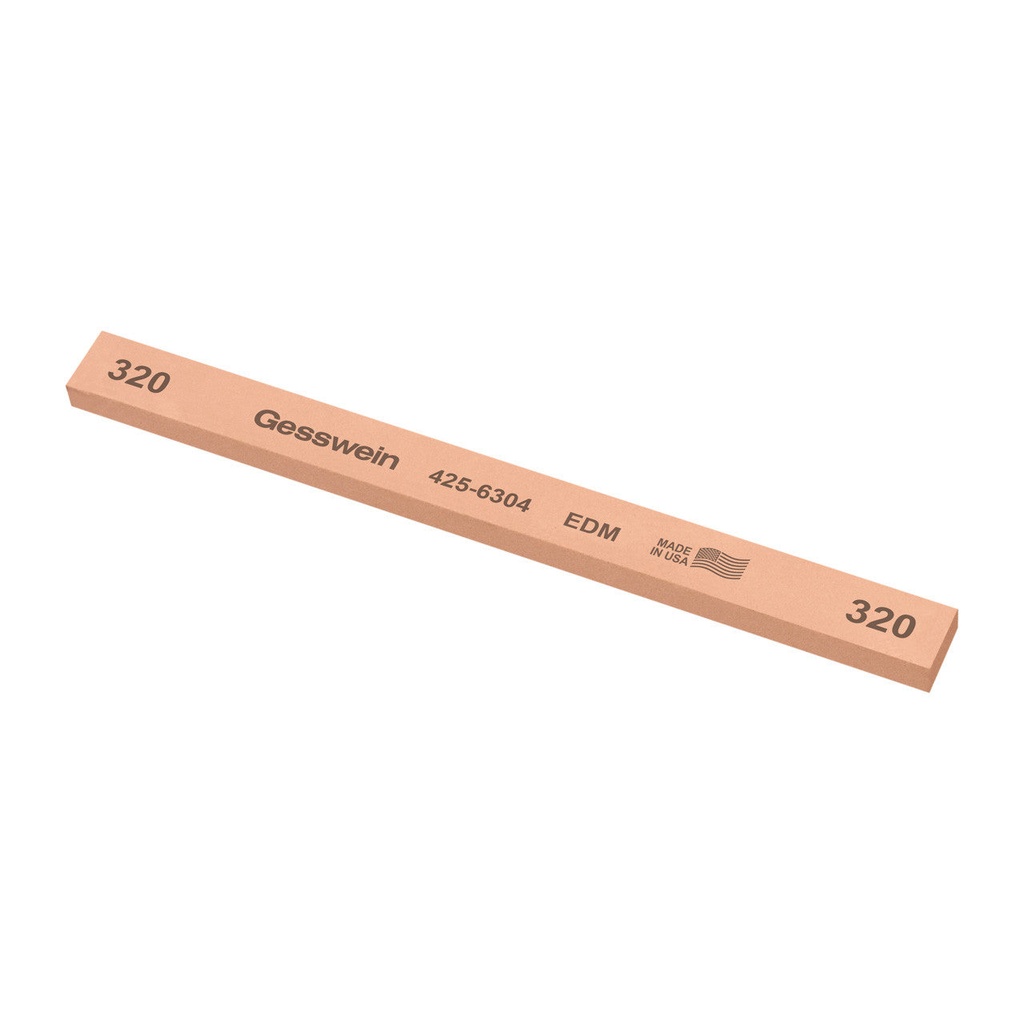 [425-6304] Gesswein® EDM Stones - 1/2" x 1/4" x 6", 320 Grit  (Pkg. of 12)
