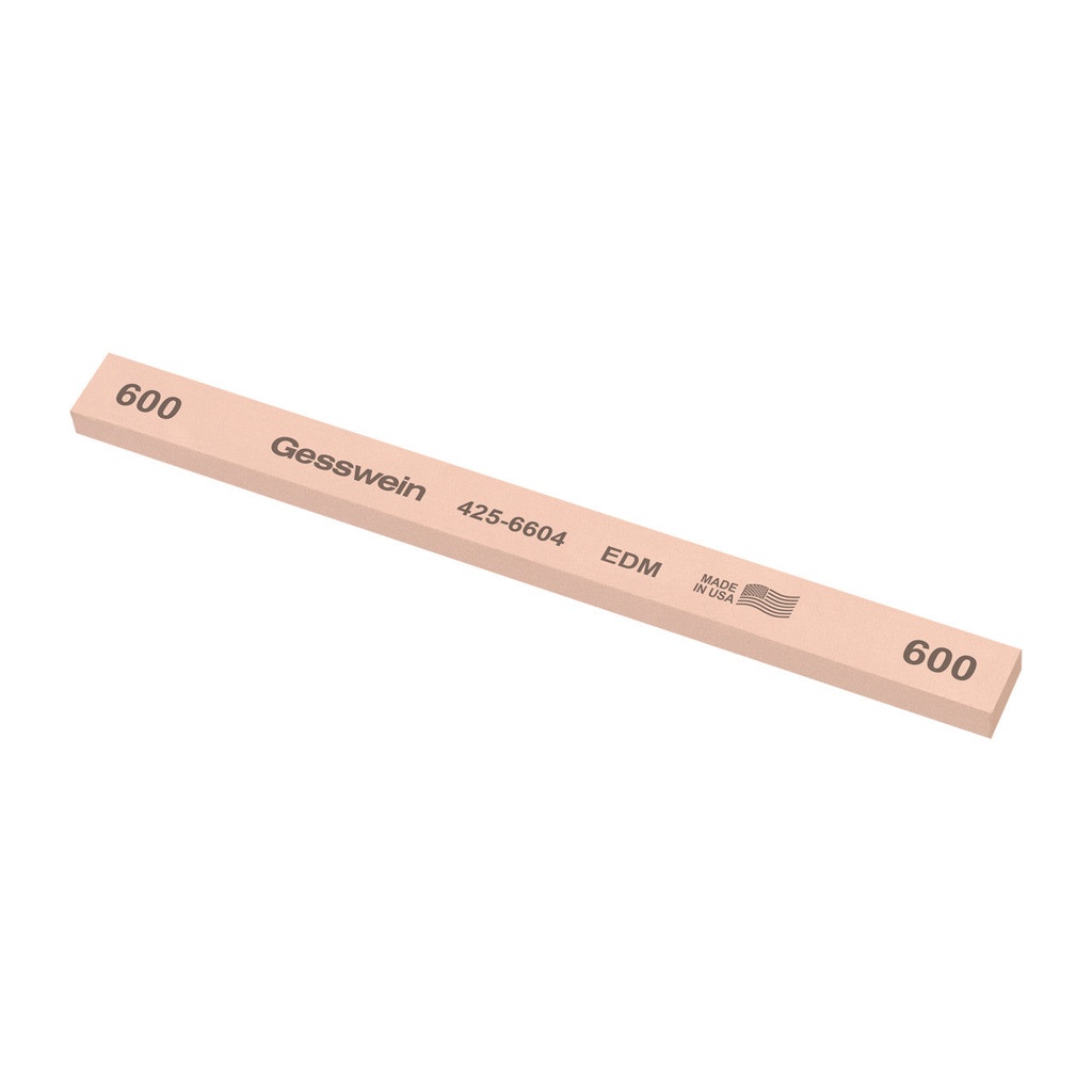 [425-6604] Gesswein® EDM Stones - 1/2" x 1/4" x 6", 600 Grit  (Pkg. of 12)