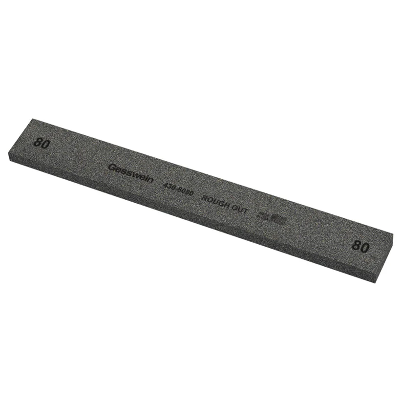 Gesswein® Rough Out Stones - 1" x 1/4" x 8", 80 Grit  (Pkg. of 12)