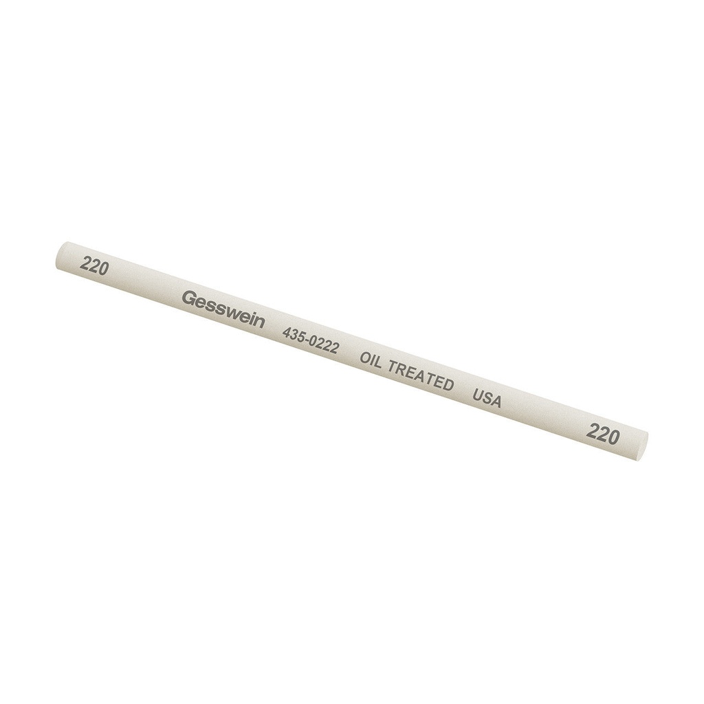 Gesswein® Oil-Treated Stones - 1/4" x 6" Round, 220 Grit  (Pkg. of 6)