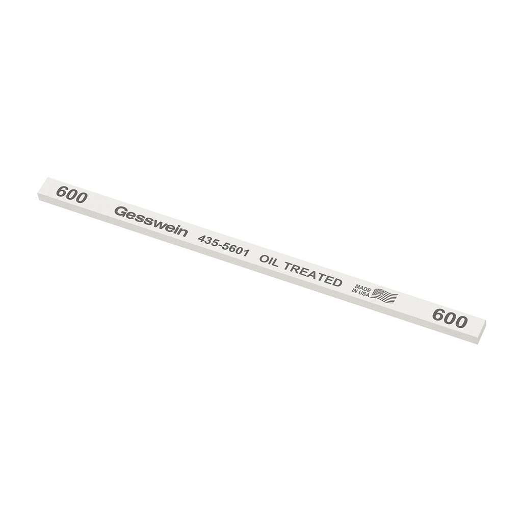 [435-5001] Gesswein® Oil-Treated Stones - 1/4" x 1/8" x 6", 180 Grit  (Pkg. of 12)
