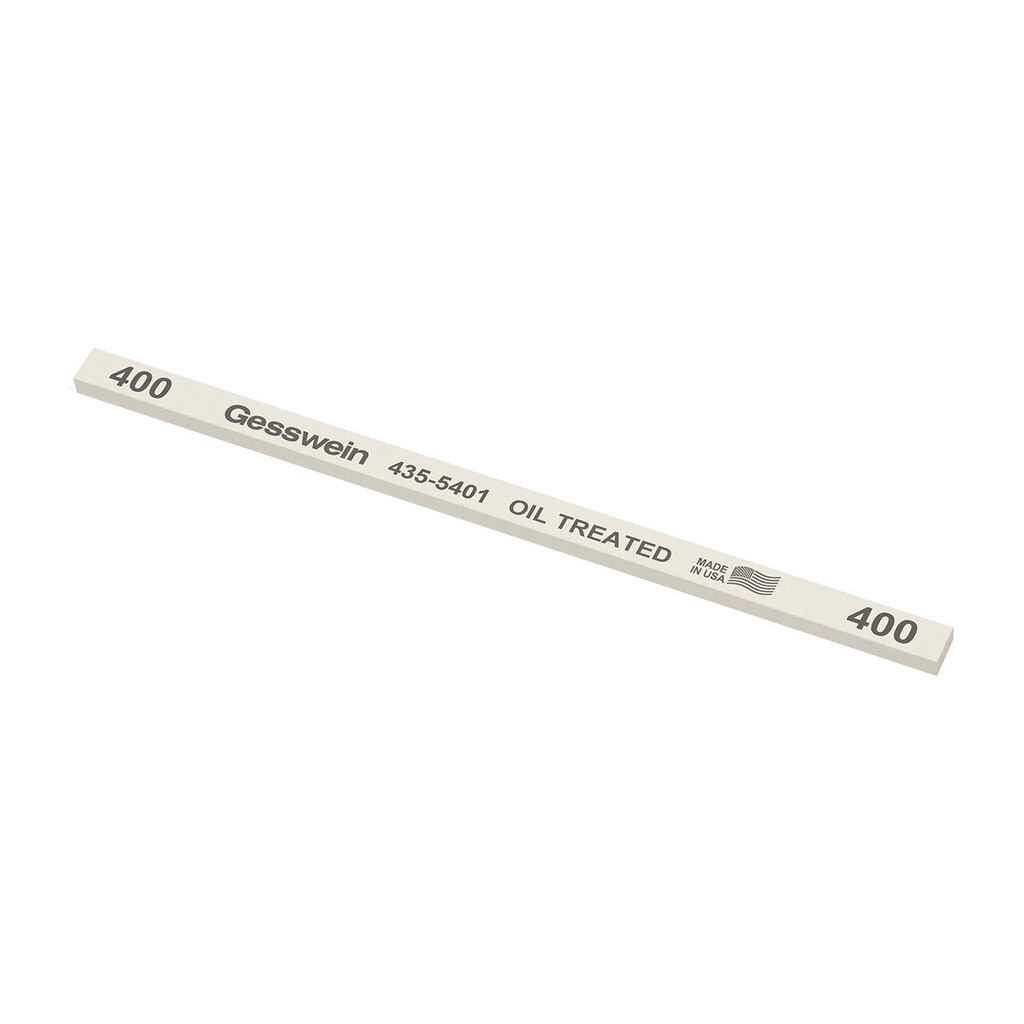 [435-5201] Gesswein® Oil-Treated Stones - 1/4" x 1/8" x 6", 220 Grit  (Pkg. of 12)