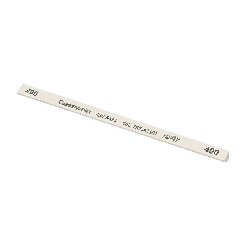 [435-5223] Gesswein® Oil-Treated Stones - 1/4" x 6" Hybrid, 220 Grit  (Pkg. of 12)