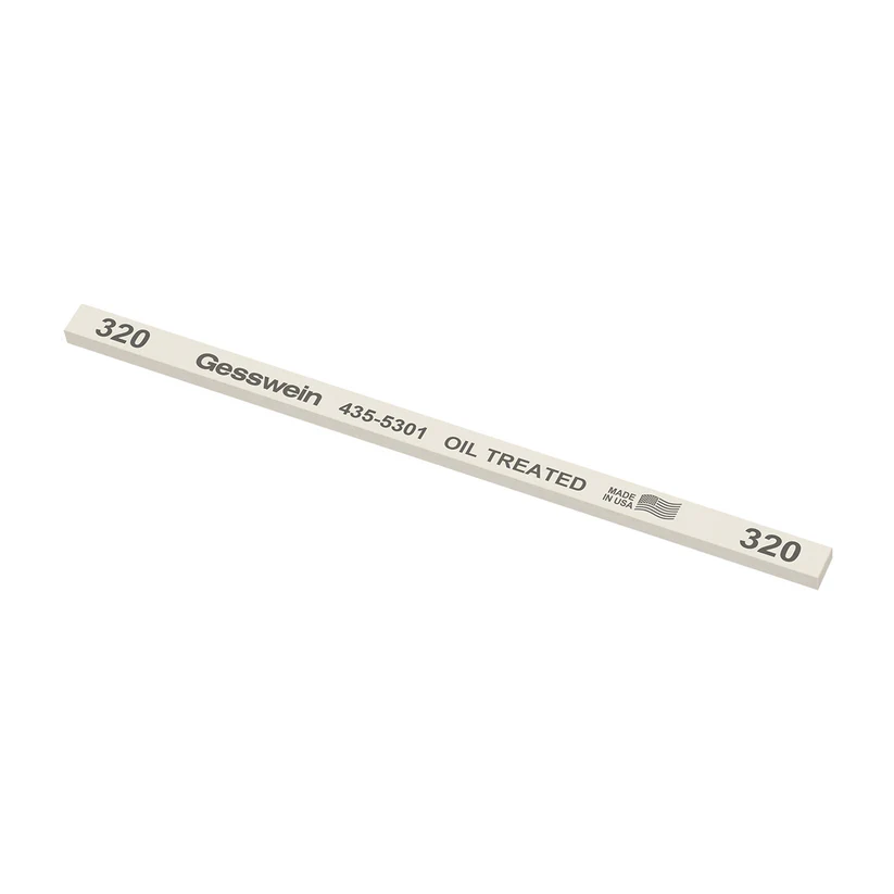 Gesswein® Oil-Treated Stones - 1/4" x 1/8" x 6", 320 Grit  (Pkg. of 12)