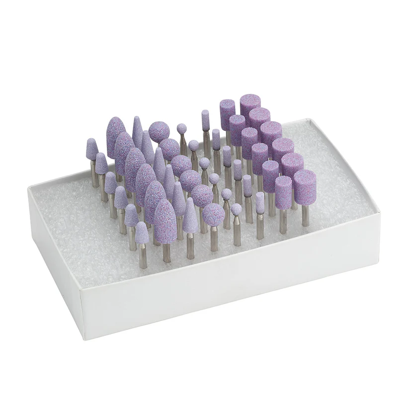 [333-0010] Gesswein® Purple Mounted Points Set of 48 - 1/8" Shank