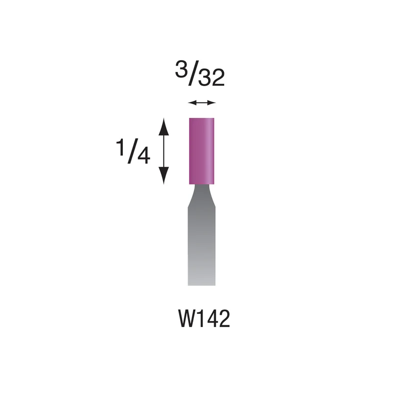Purple Mounted Points, 1/8" Shank - W142, Pkg. of 12