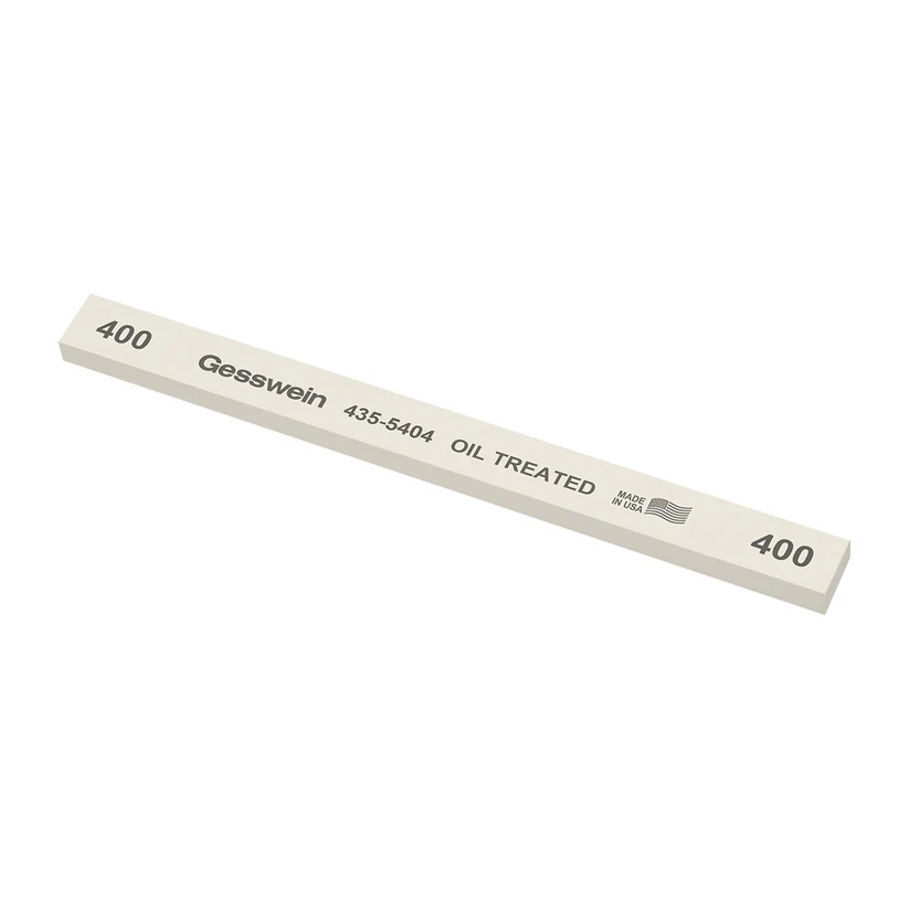 [435-5404] Gesswein® Oil-Treated Stones - 1/2" x 1/4" x 6", 400 Grit  (Pkg. of 12)