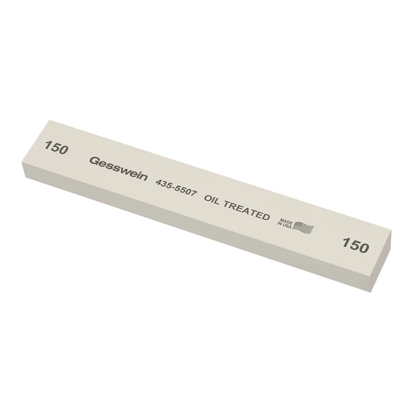 [435-5507] Gesswein® Oil-Treated Stones - 1" x 1/2" x 6", 150 Grit  (Pkg. of 6)