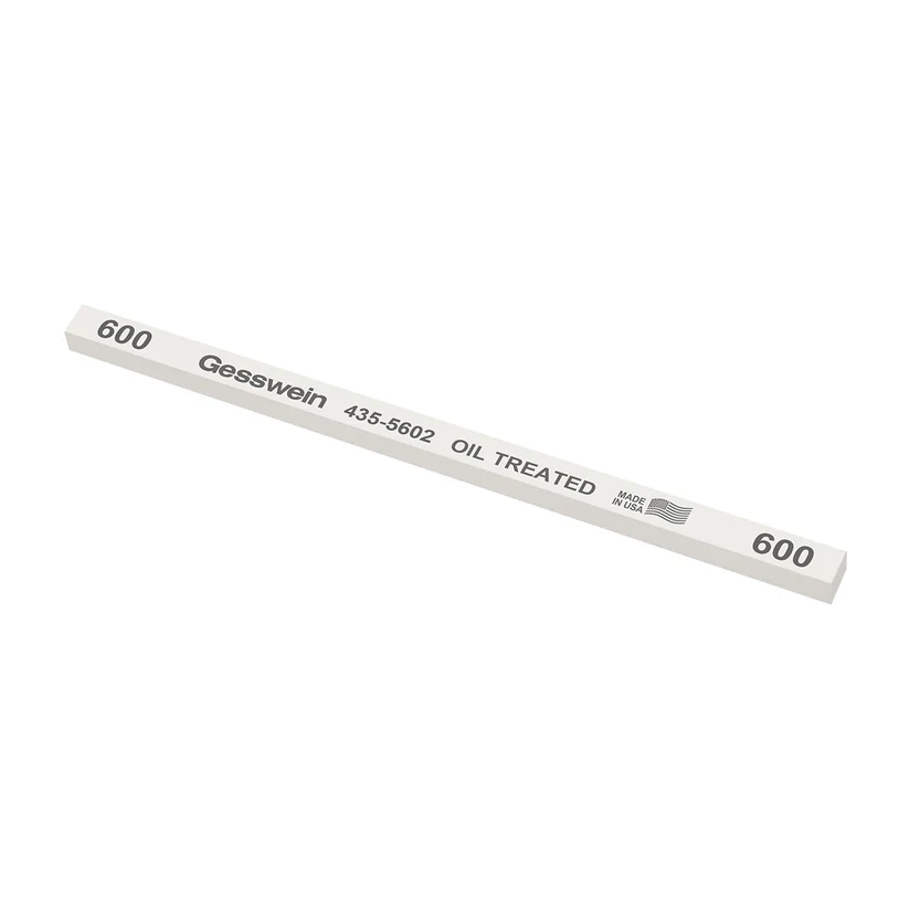 [435-5602] Gesswein® Oil-Treated Stones - 1/4" x 1/4" x 6", 600 Grit  (Pkg. of 12)