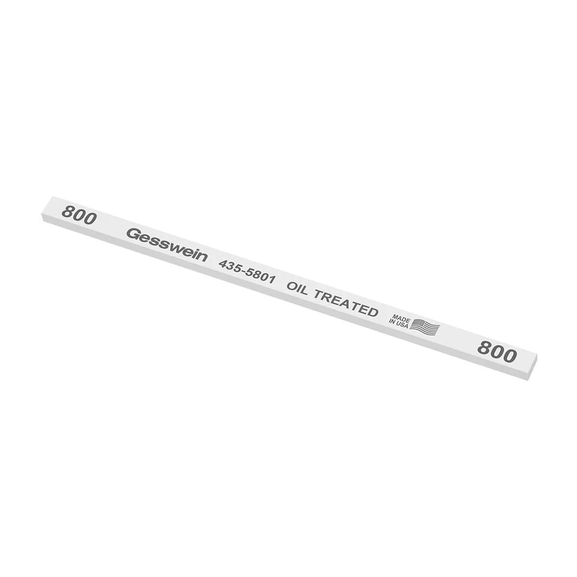 [435-5801] Gesswein® Oil-Treated Stones - 1/4" x 1/8" x 6", 800 Grit  (Pkg. of 12)