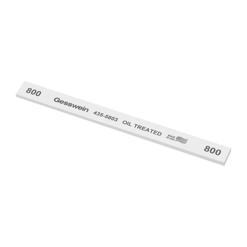 [435-5803] Gesswein® Oil-Treated Stones - 1/2" x 1/8" x 6", 800 Grit  (Pkg. of 12)