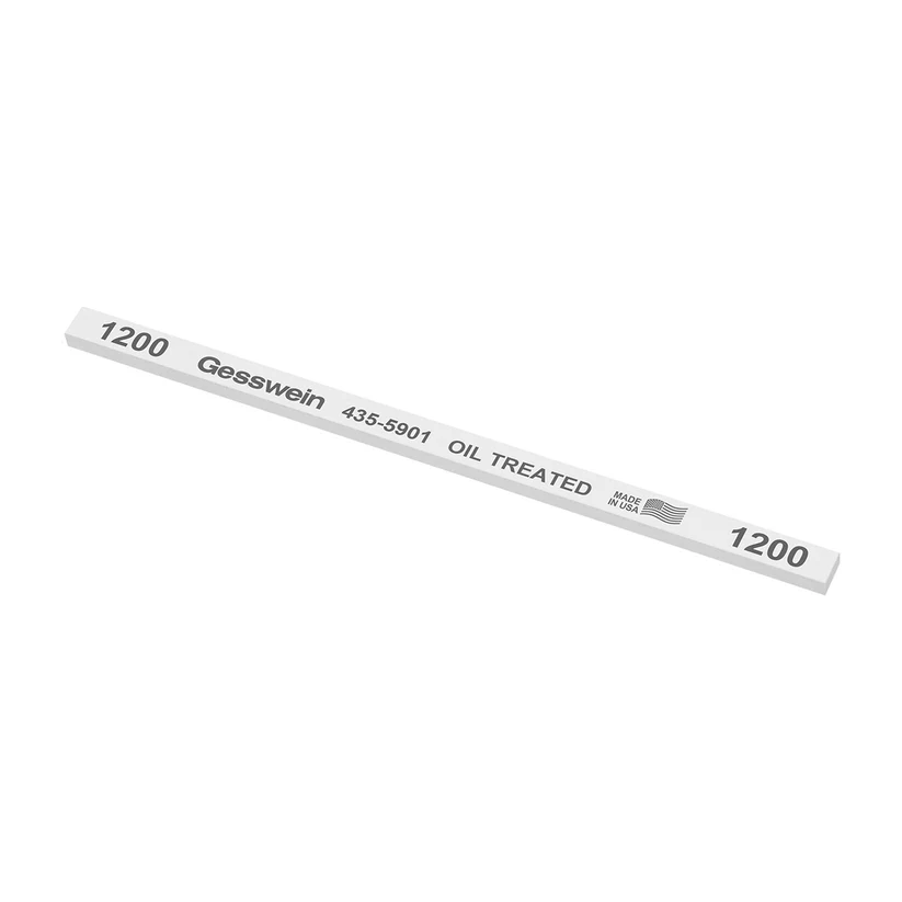 [435-5901] Gesswein® Oil-Treated Stones - 1/4" x 1/8" x 6", 1200 Grit  (Pkg. of 12)