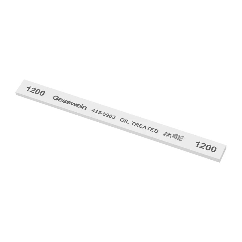 [435-5903] Gesswein® Oil-Treated Stones - 1/2" x 1/8" x 6", 1200 Grit  (Pkg. of 12)