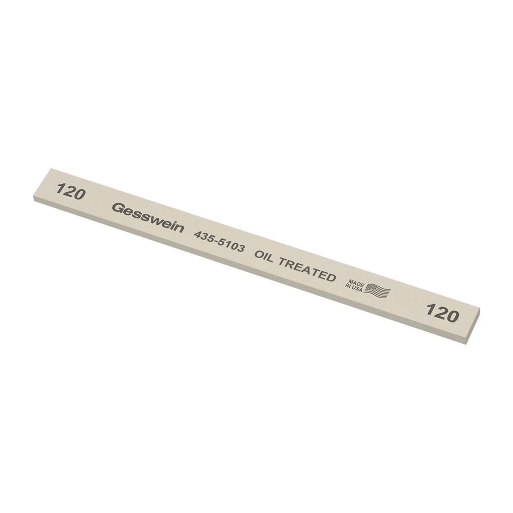 [435-5903] Gesswein® Oil-Treated Stones - 1/2" x 1/8" x 6", 1200 Grit  (Pkg. of 12)