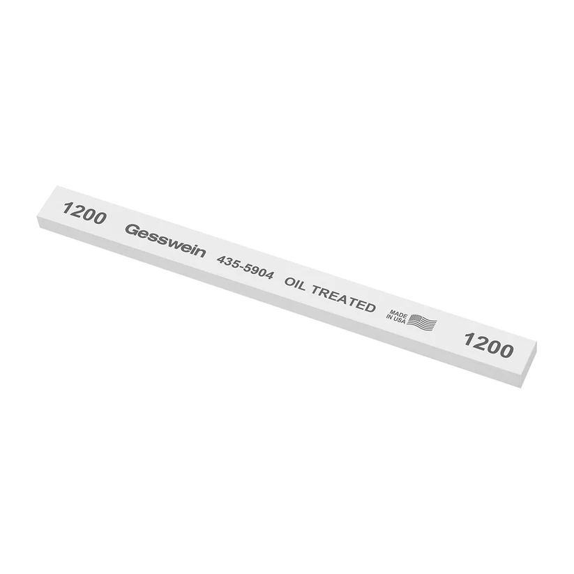 [435-5904] Gesswein® Oil-Treated Stones - 1/2" x 1/4" x 6", 1200 Grit  (Pkg. of 12)