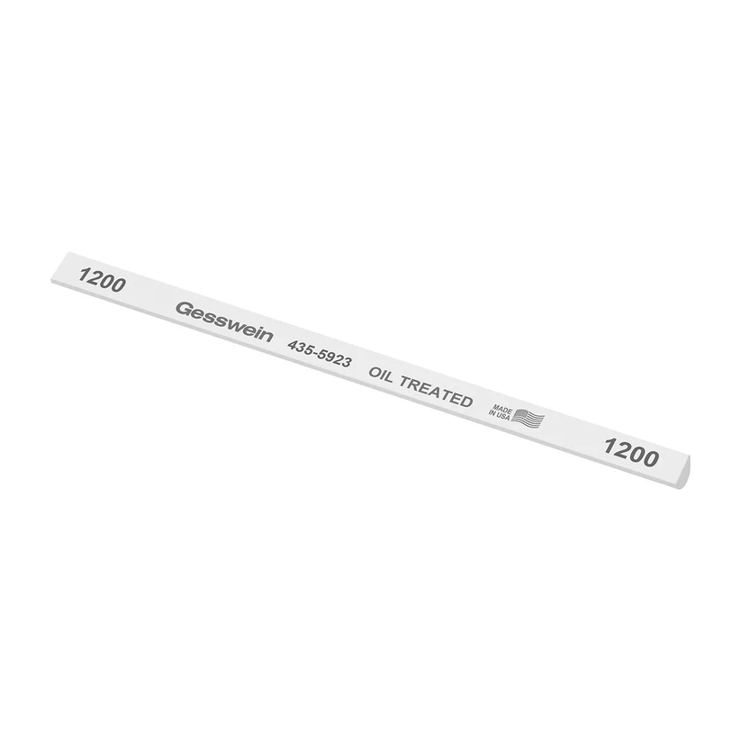 [435-5923] Gesswein® Oil-Treated Stones - 1/4" x 6" Hybrid, 1200 Grit  (Pkg. of 12)