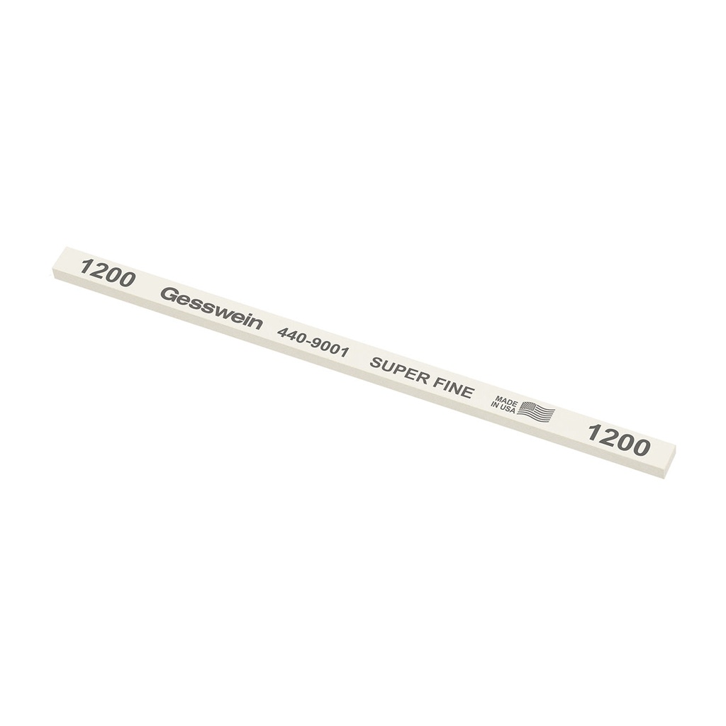 [440-9001] Gesswein® Super Fine Stones - 1/4" x 1/8" x 6", 1200 Grit  (Pkg. of 12)
