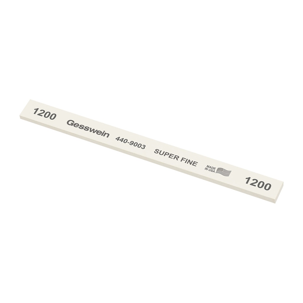 [440-9003] Gesswein® Super Fine Stones - 1/2" x 1/8" x 6", 1200 Grit  (Pkg. of 12)