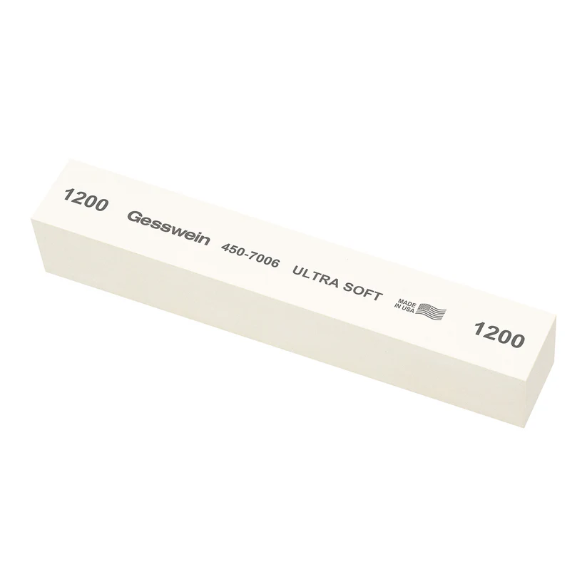 [450-7006] Gesswein® Ultra-Soft Stones - 1" x 1" x 6", 1200 Grit  (Pkg. of 6)