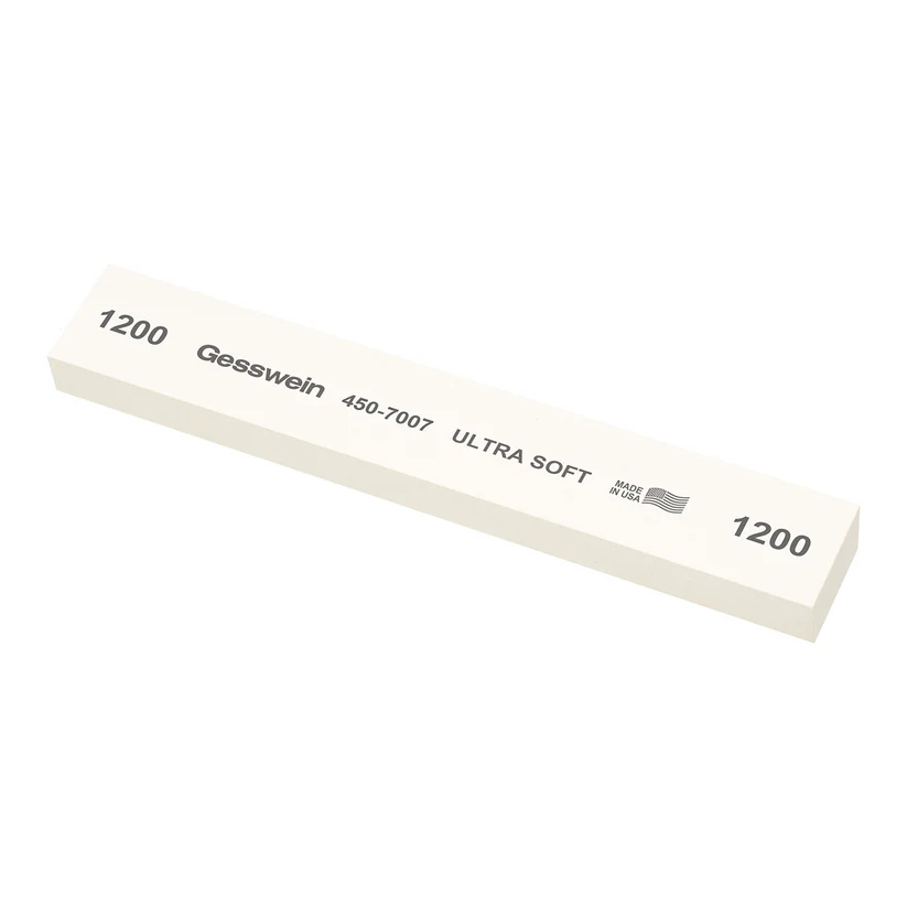 [450-7007] Gesswein® Ultra-Soft Stones - 1" x 1/2" x 6", 1200 Grit  (Pkg. of 6)