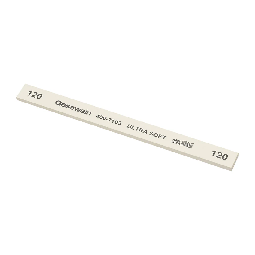 [450-7103] Gesswein® Ultra-Soft Stones - 1/2" x 1/8" x 6", 120 Grit  (Pkg. of 12)