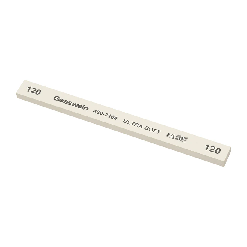 [450-7104] Gesswein® Ultra-Soft Stones - 1/2" x 1/4" x 6", 120 Grit  (Pkg. of 12)