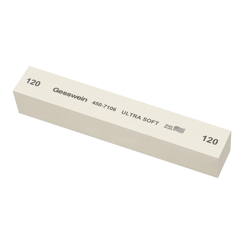 [450-7106] Gesswein® Ultra-Soft Stones - 1" x 1" x 6", 120 Grit  (Pkg. of 6)