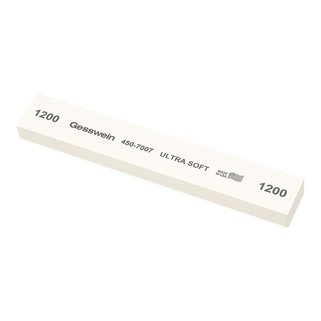 [450-7107] Gesswein® Ultra-Soft Stones - 1" x 1/2" x 6", 120 Grit  (Pkg. of 6)