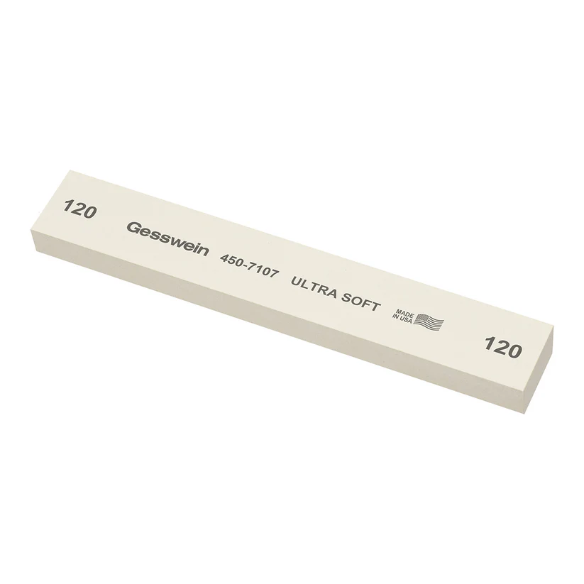 [450-7107] Gesswein® Ultra-Soft Stones - 1" x 1/2" x 6", 120 Grit  (Pkg. of 6)
