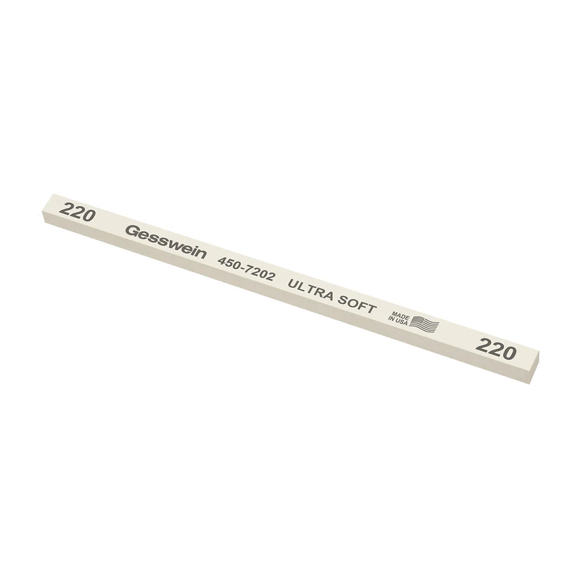 [450-7202] Gesswein® Ultra-Soft Stones - 1/4" x 1/4" x 6", 220 Grit  (Pkg. of 12)