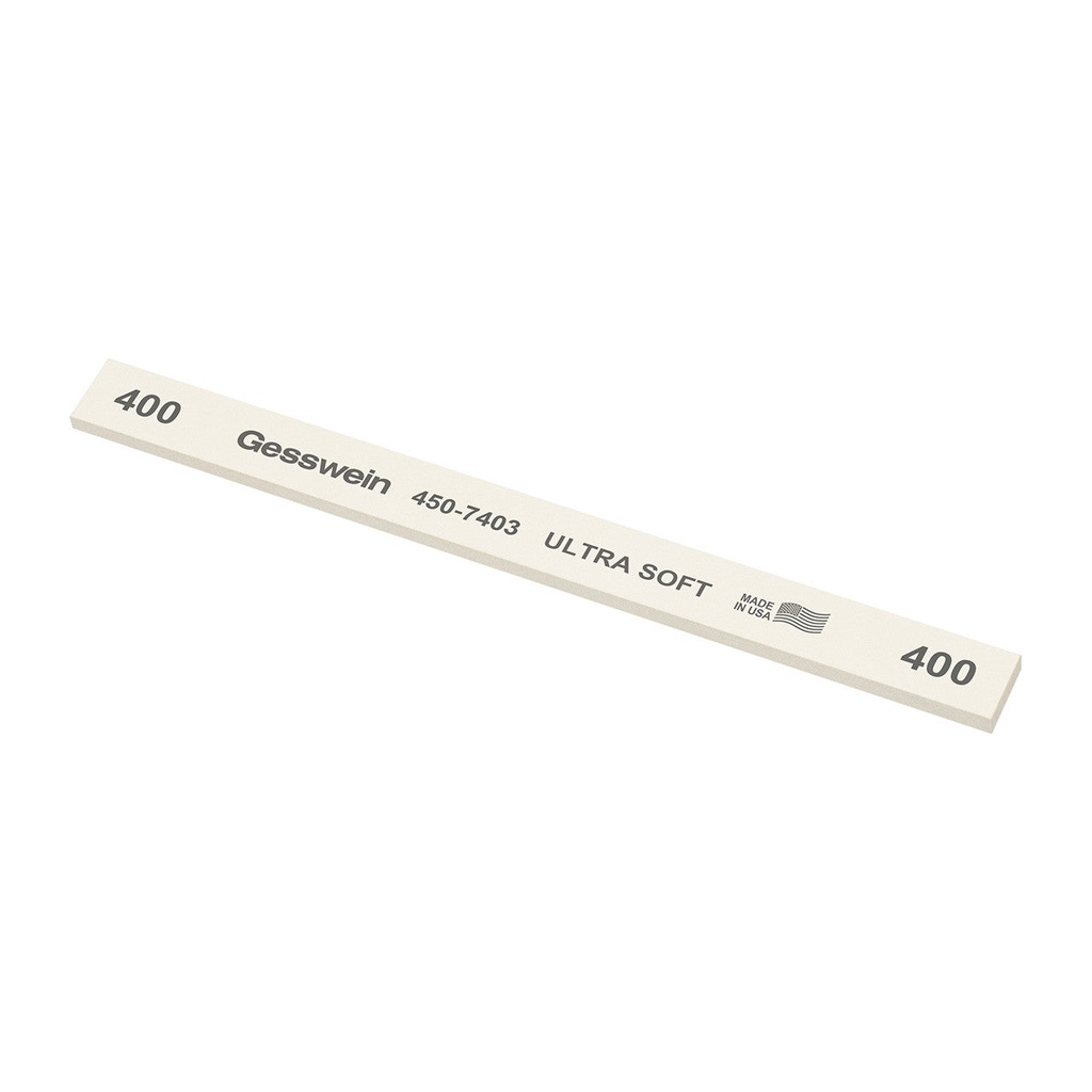[450-7303] Gesswein® Ultra-Soft Stones - 1/2" x 1/8" x 6", 320 Grit  (Pkg. of 12)