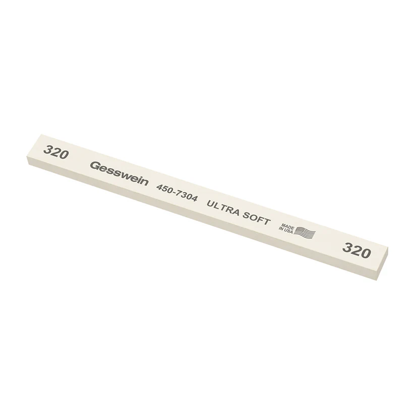 [450-7304] Gesswein® Ultra-Soft Stones - 1/2" x 1/4" x 6", 320 Grit  (Pkg. of 12)