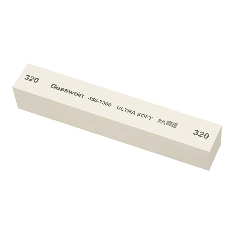 [450-7306] Gesswein® Ultra-Soft Stones - 1" x 1" x 6", 320 Grit  (Pkg. of 6)