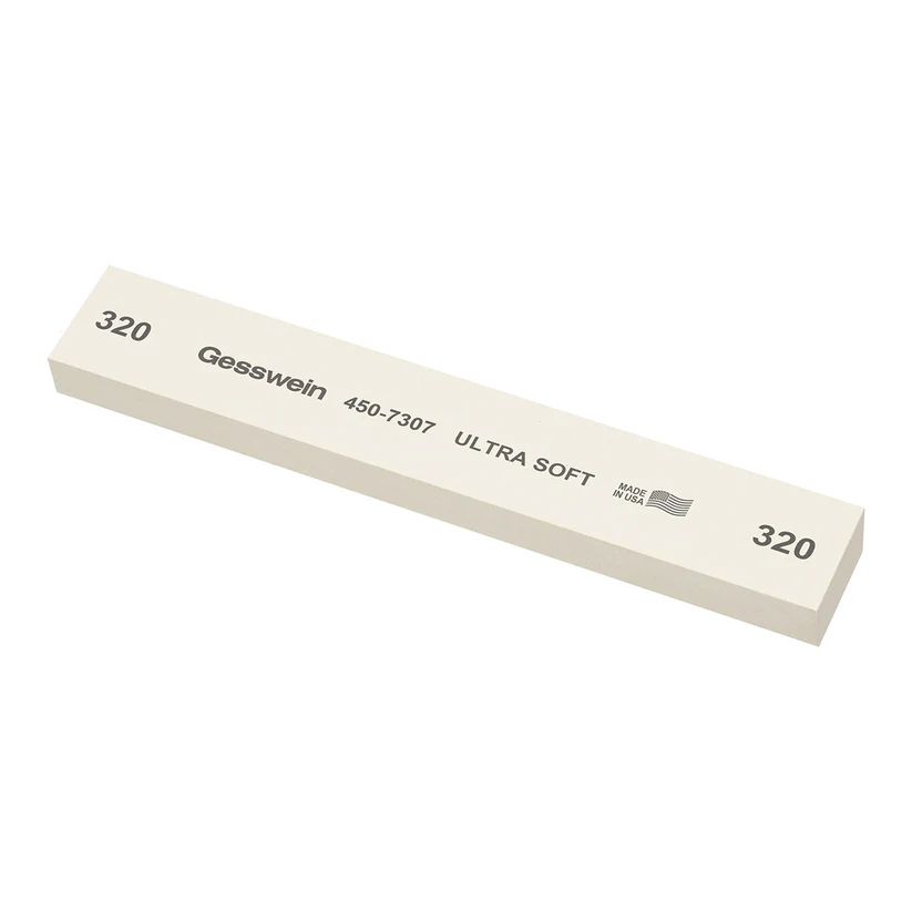 [450-7307] Gesswein® Ultra-Soft Stones - 1" x 1/2" x 6", 320 Grit  (Pkg. of 6)