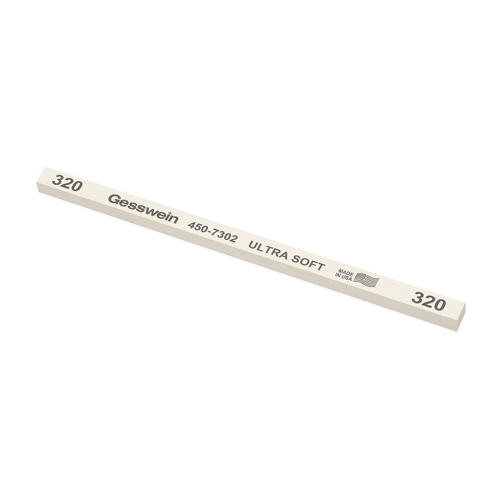 [450-7402] Gesswein® Ultra-Soft Stones - 1/4" x 1/4" x 6", 400 Grit  (Pkg. of 12)