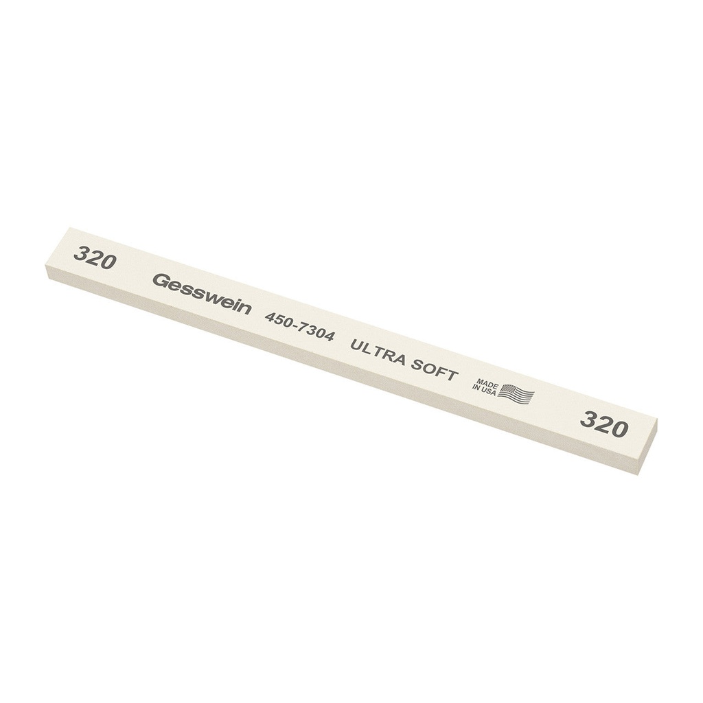 [450-7404] Gesswein® Ultra-Soft Stones - 1/2" x 1/4" x 6", 400 Grit  (Pkg. of 12)