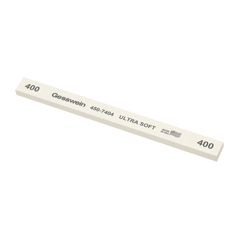 [450-7404] Gesswein® Ultra-Soft Stones - 1/2" x 1/4" x 6", 400 Grit  (Pkg. of 12)