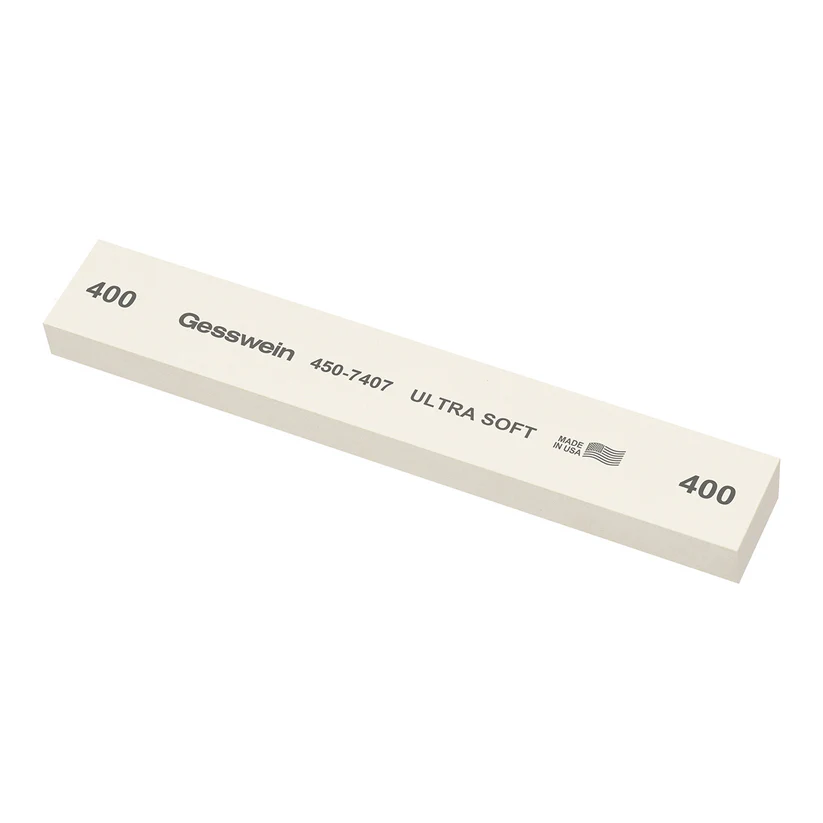 [450-7407] Gesswein® Ultra-Soft Stones - 1" x 1/2" 6", 400 Grit  (Pkg. of 6)