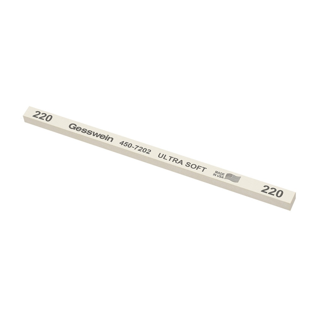 [450-7602] Gesswein® Ultra-Soft Stones - 1/4" x 1/4" x 6", 600 Grit  (Pkg. of 12)