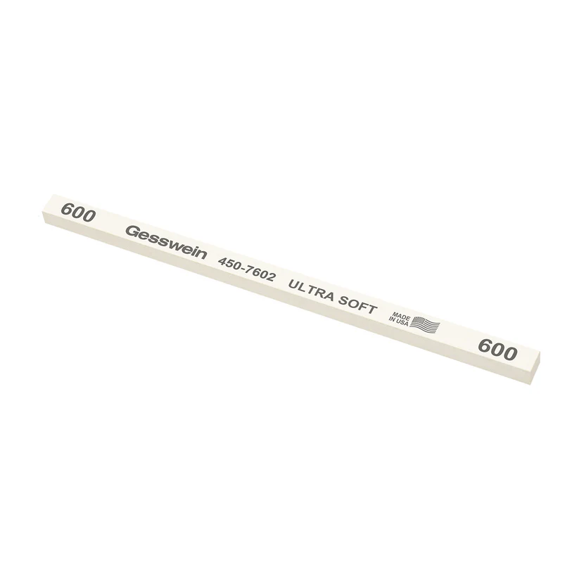 [450-7602] Gesswein® Ultra-Soft Stones - 1/4" x 1/4" x 6", 600 Grit  (Pkg. of 12)
