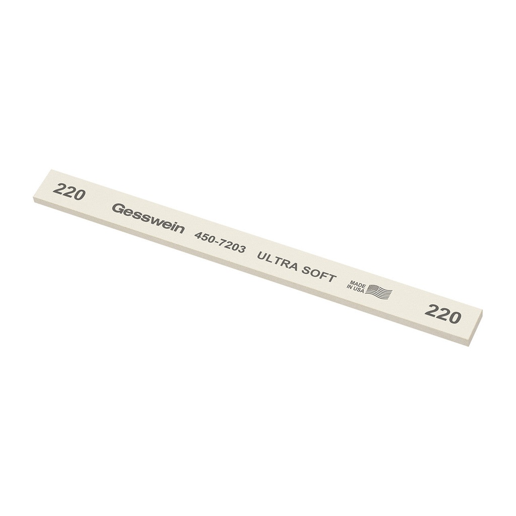 [450-7603] Gesswein® Ultra-Soft Stones - 1/2" x 1/8" x 6", 600 Grit  (Pkg. of 12)