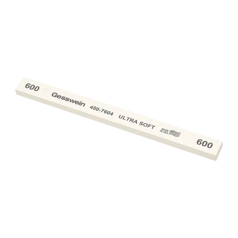 [450-7604] Gesswein® Ultra-Soft Stones - 1/2" x 1/4" x 6", 600 Grit  (Pkg. of 12)