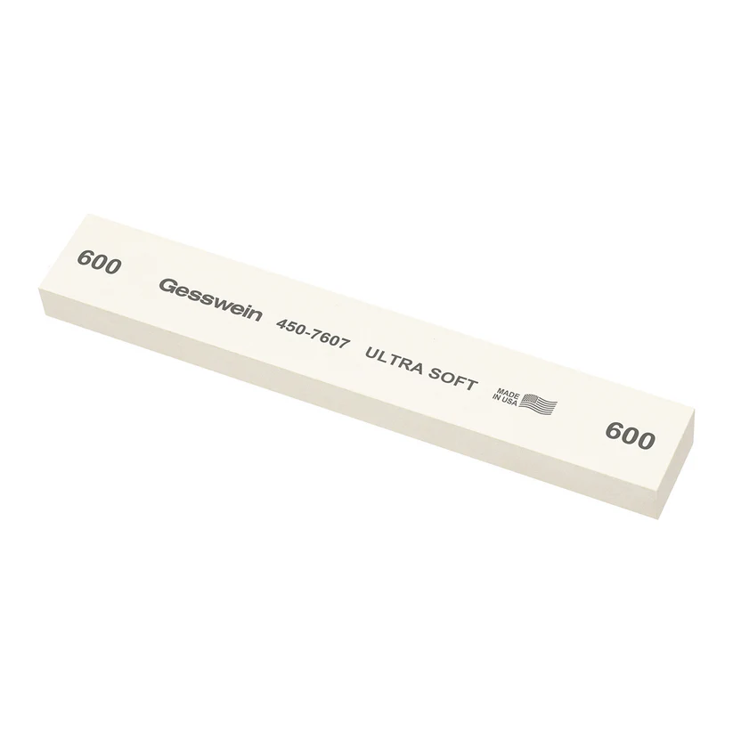 [450-7607] Gesswein® Ultra-Soft Stones - 1" x 1/2" x 6", 600 Grit  (Pkg. of 6)