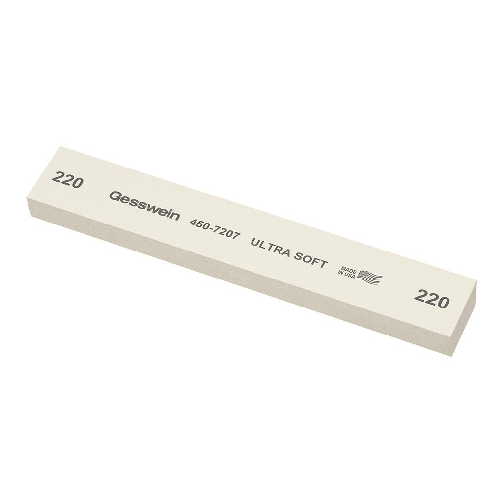 [450-7607] Gesswein® Ultra-Soft Stones - 1" x 1/2" x 6", 600 Grit  (Pkg. of 6)