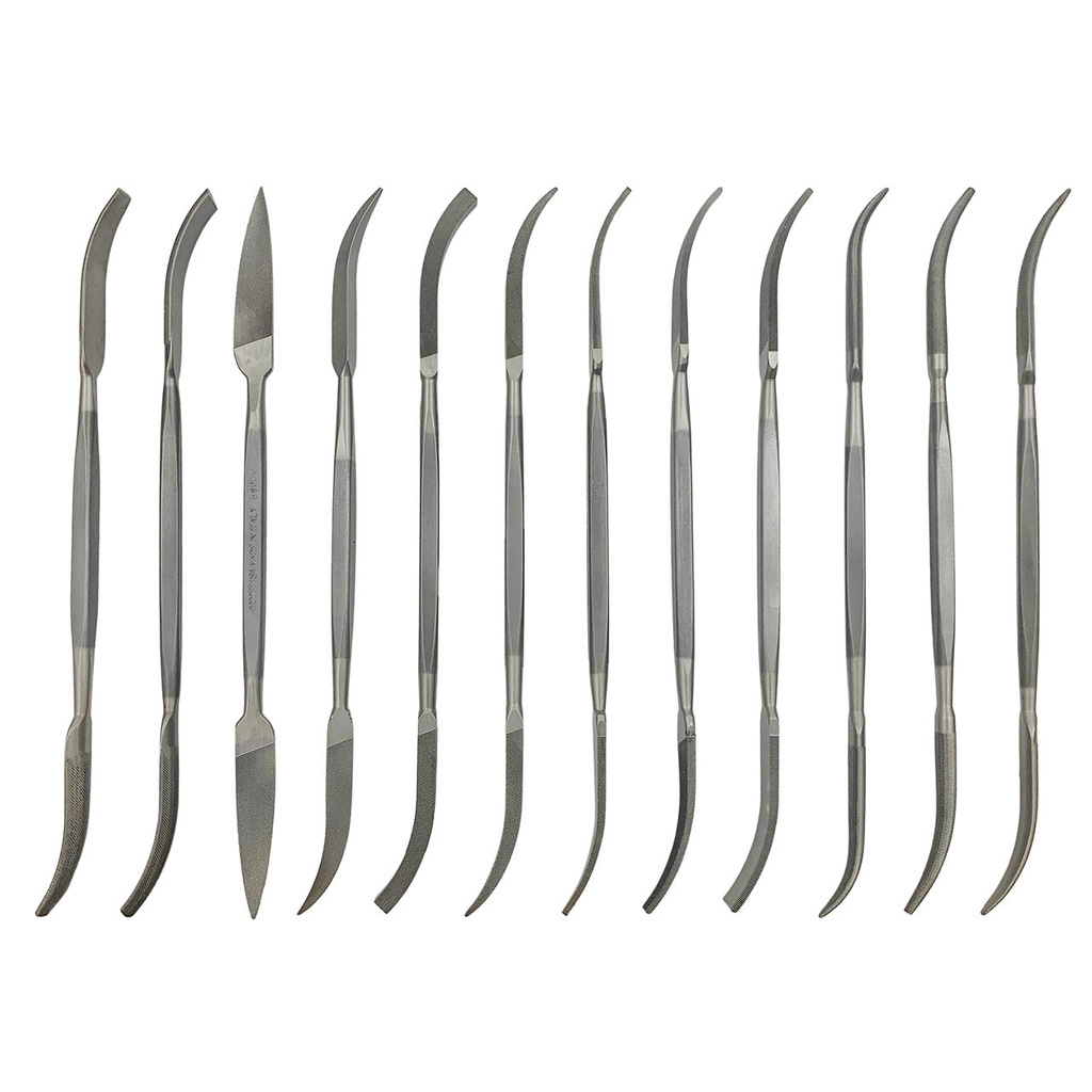 [603-0520] Grobet USA® Cut 2 Set of 12 Diemaker's Rifflers