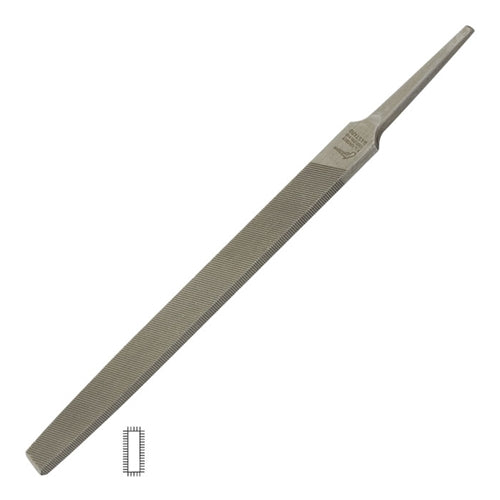 [770-1227] Grobet USA® American Pattern Files - Flat (End Tapered) - 12" Bastard Cut