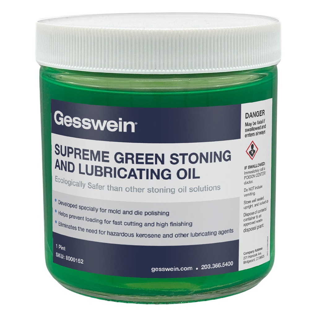 [800-0152] Supreme Green Stoning Oil - 1 Pint