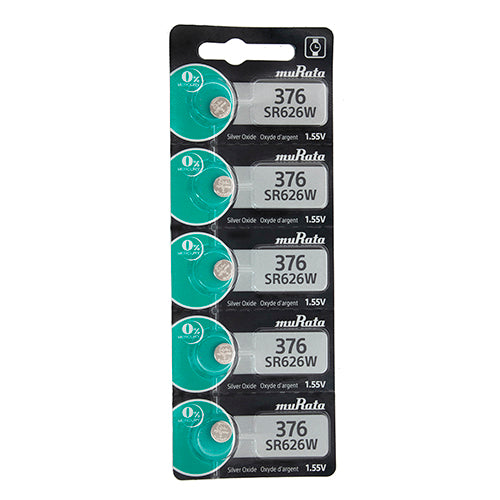 Sony® Murata Silver Oxide Watch Batteries - 376  (Pkg. of 5)