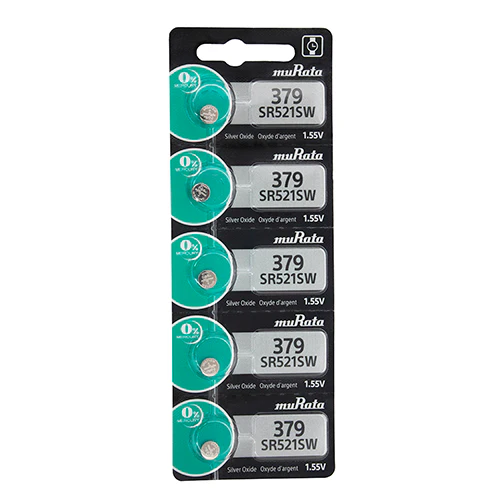Sony® Murata Silver Oxide Watch Batteries - 379  (Pkg. of 5)