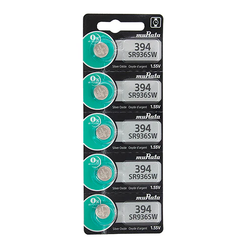 Sony® Murata Silver Oxide Watch Batteries - 394  (Pkg. of 5)